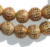 Woven Brass Filigree Globe Beads (20mm)