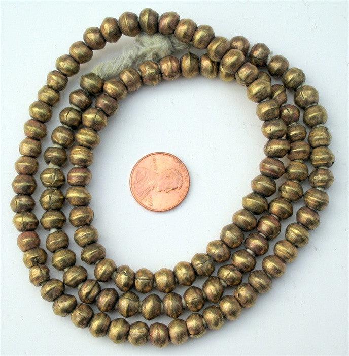 Round Brass Ethiopian Beads (8mm) - The Bead Chest
