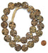 Brass Filigree Beads (Round, Flat), Flower Design - The Bead Chest