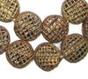 Flat Woven Circle Brass Filigree Beads (20mm)