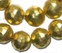 Faceted Aluminum Gold Color Beads (24mm) - The Bead Chest