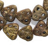 Brass Filigree Triangle Beads