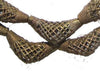 Woven Brass Filigree Elbow Beads (17x40mm)