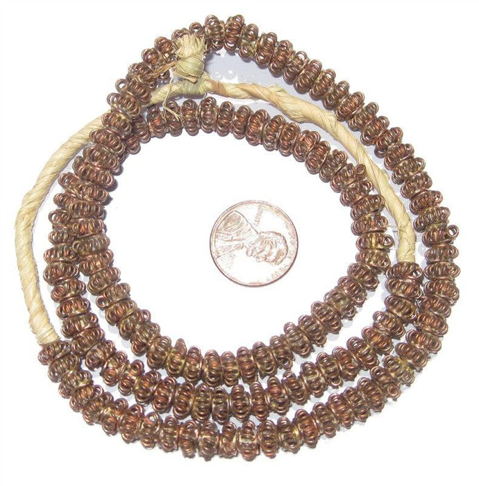 Handmade Copper Coil Lantern Beads - The Bead Chest