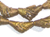 Striated Brass Filigree Elbow Beads (28x12mm) - The Bead Chest