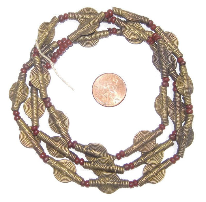 Smooth Sun Design Brass Baule Beads (12mm) - The Bead Chest