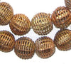 Basket Design Brass Filigree Globe Beads (20mm)