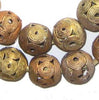 Spiral Brass Filigree Globe Beads (20mm)