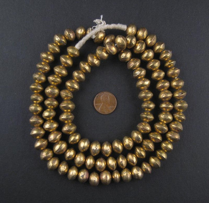 Mali Brass Bicone Beads (9x12mm) - The Bead Chest