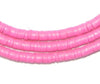 Hot Pink Vinyl Phono Record Beads (4mm)
