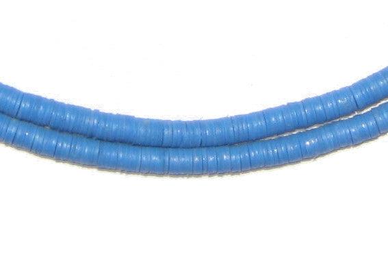 Blue Vinyl Phono Record Beads (4mm) - The Bead Chest