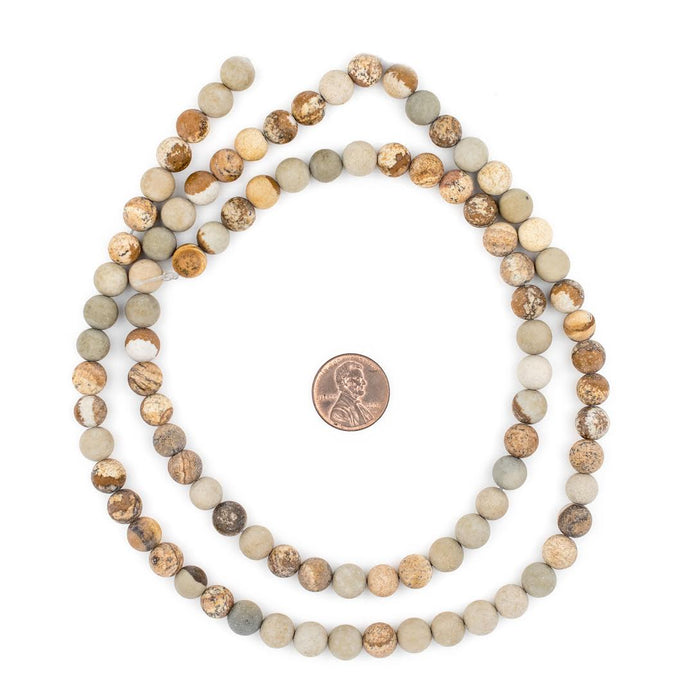 Round Picture Jasper Beads (8mm) - The Bead Chest