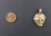 Traditional Mask Brass Pendant from Africa - The Bead Chest