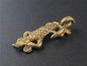 Ghanaian Lizard Brass Pendant from Africa - The Bead Chest