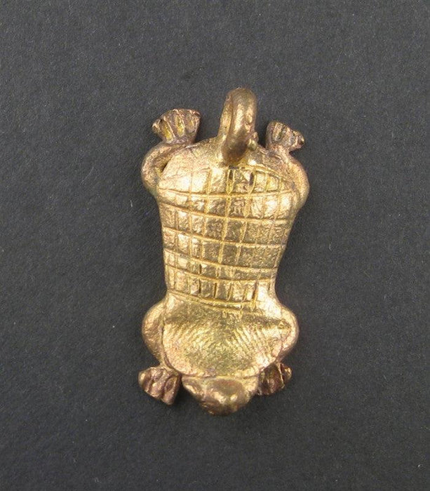 Turtle Brass Pendant from Africa - The Bead Chest