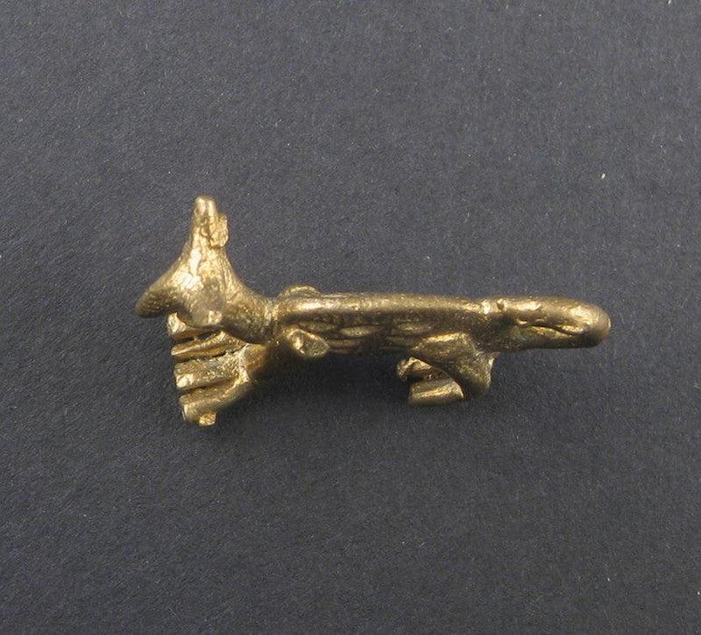 Fox Brass Pendant from Africa - The Bead Chest