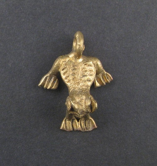 Frog Brass Pendant from Africa - The Bead Chest
