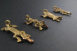 Reptilian Pack of Ghana Brass Pendants (4 pieces) - The Bead Chest