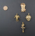 4 Piece Variety Bundle of Ghana Brass Pendants - The Bead Chest