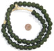 Forest Green Recycled Glass Beads (14mm) - The Bead Chest