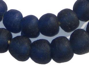 Cobalt Blue Recycled Glass Beads (14mm) - The Bead Chest
