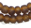 Amber Color Recycled Glass Beads (14mm)