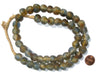 Blue Brown Swirl Recycled Glass Beads (14mm) - The Bead Chest