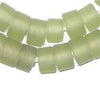 Sea Green Recycled Glass Beads (Tabular)