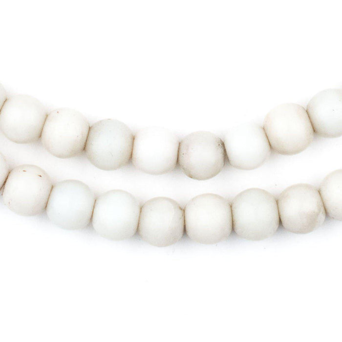 Round White Padre Beads (8mm) - The Bead Chest