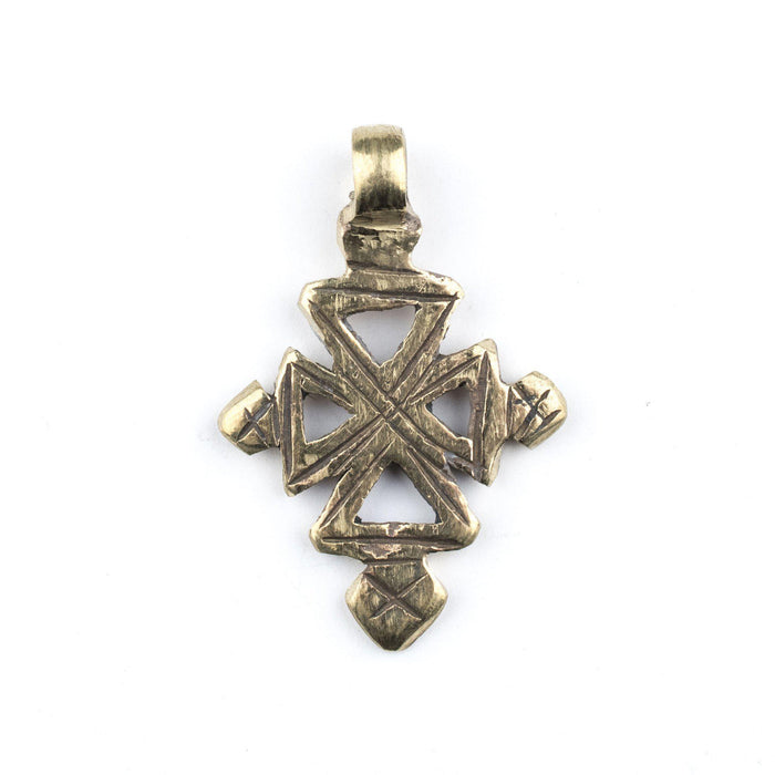 Brass Ethiopian Coptic Cross (Small) - The Bead Chest