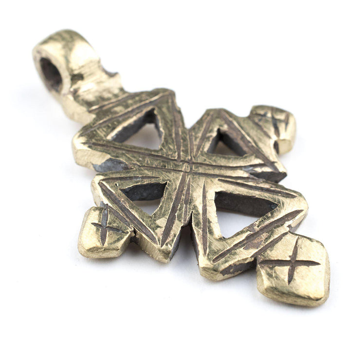 Brass Ethiopian Coptic Cross (Small) - The Bead Chest