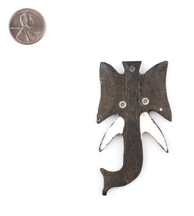 Tusked Elephant Kenya Bone Pendant - The Bead Chest