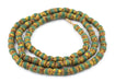 Yellow Venetian Oval Striped Trade Beads (Extra Long Strand) - The Bead Chest