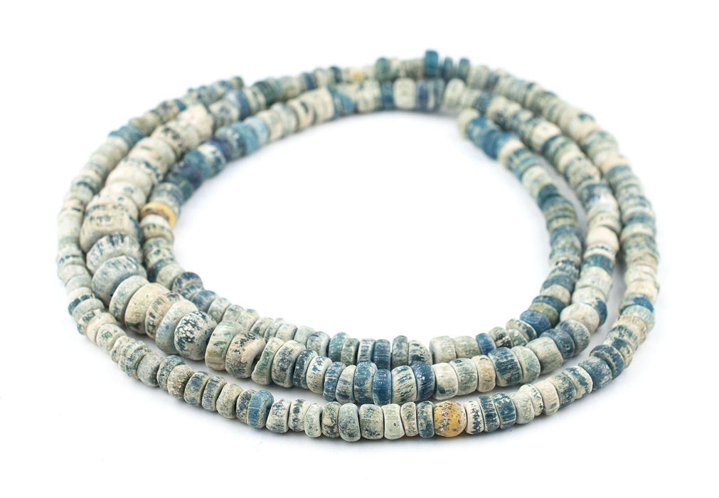 Ancient Djenne Nila Blue Glass Beads (Long Strand) - The Bead Chest