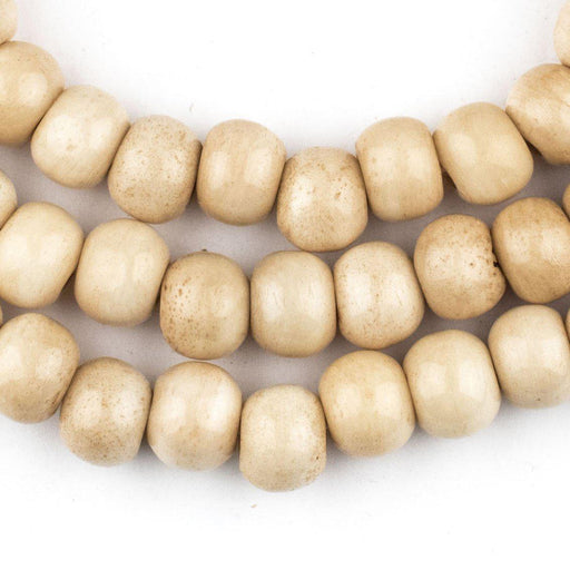 Vintage-Style Mala Bone Beads (10mm) - The Bead Chest