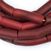 Red Vintage Ovally Ghana Resin Beads
