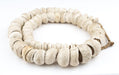 Jumbo Natural West African Shell Beads (White) - The Bead Chest