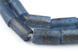 Translucent Blue Fulani Glass Tube Beads (17mm) - The Bead Chest