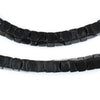 Rare Black Square Snake Beads (Long Strand)