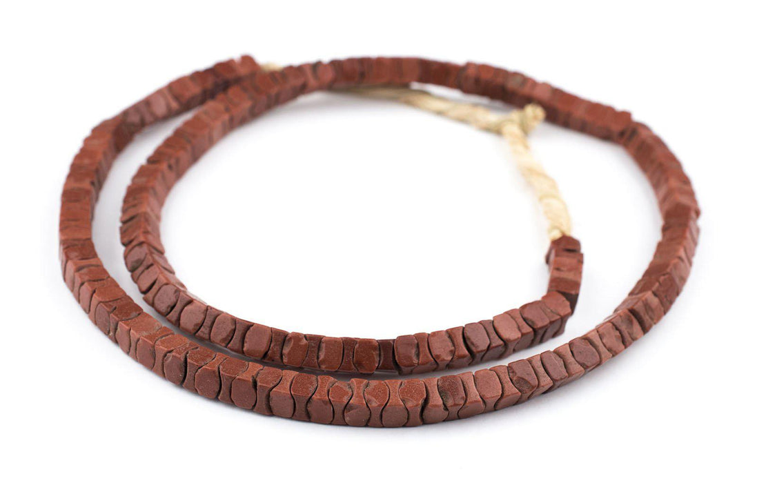 Rare Brown Square Snake Beads - The Bead Chest