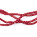 Crimson Red Bamboo Coral Seed Beads (3mm) - The Bead Chest