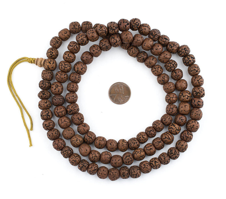 Vintage-Style Rudraksha Prayer Beads (10mm) - The Bead Chest
