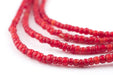 Vintage Red White Heart Beads (3mm) - The Bead Chest