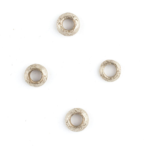 Silver Ethiopian Wollo Ring Beads (12mm) (Set of 4) - The Bead Chest