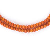 Orange White Heart Beads (4mm)