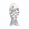 Carved White Kenya Bone Fish Pendant