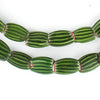 Bright Green Flat Watermelon Venetian Chevron Beads