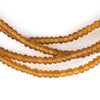 Matte Amber Ghana Glass Seed Beads (4mm)