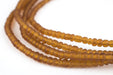 Matte Amber Ghana Glass Seed Beads (4mm) - The Bead Chest