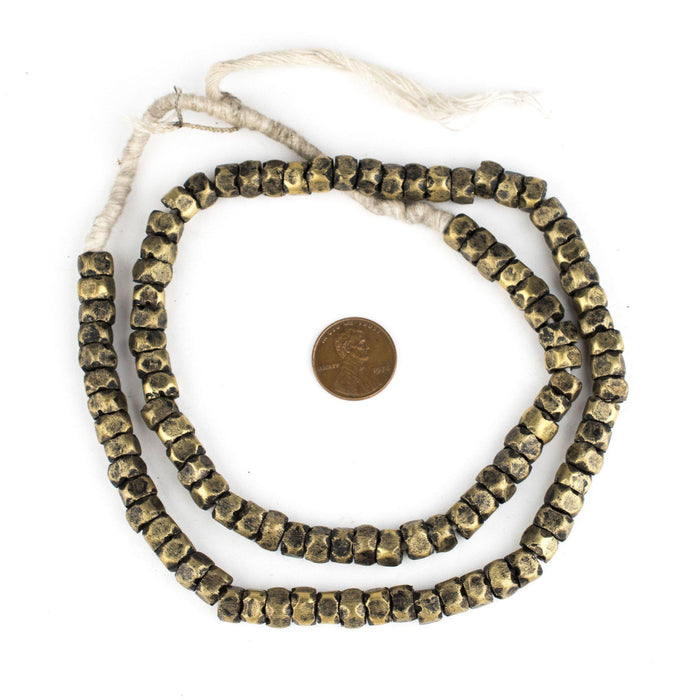 Tuareg Brass Cube Beads (5x8mm) - The Bead Chest
